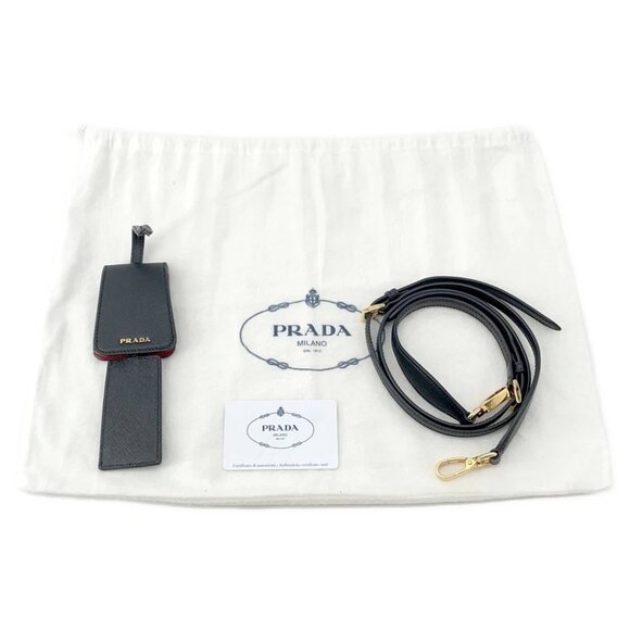 PRADA Sydney 2-way Handbag Saffiano LeatherLeather Black 1BA238 - Picture 5 of 14